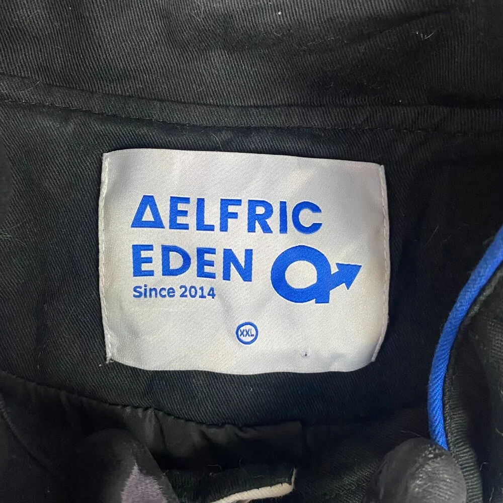 Aelfric Eden Black Blue White Racing Bomber Jacket - Picture 8 of 12